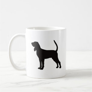 Coonhound Silhouette Café Mug