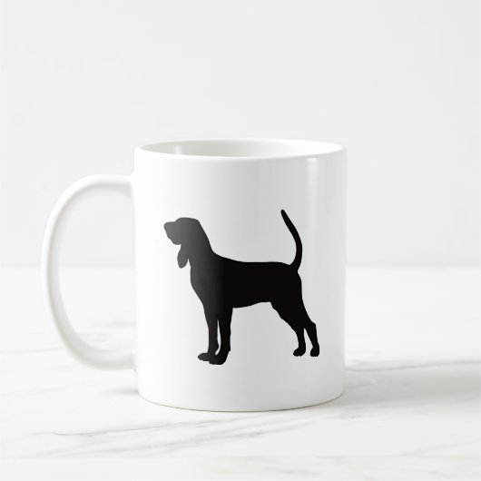 Coonhound Silhouette Café Mug (Gauche)