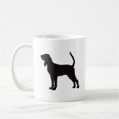 Coonhound Silhouette Coffee Mok (Links)