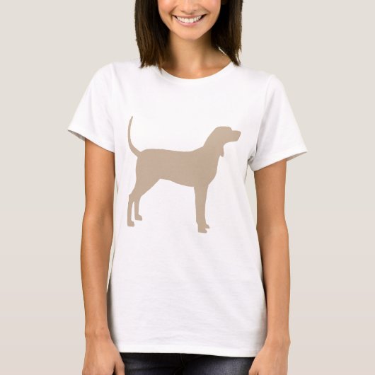 Coonhound Silhouette (tan) T-shirt (Voorkant)
