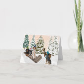 Coonhound Sledding Kaart (Voorkant)