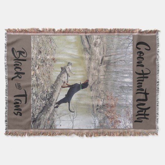 Coonjacht met zwarte tans deken (Voorkant)