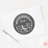 " coop " - kippen " - retouradres ronde sticker (Envelop)
