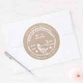 " coop " - kippen " - retouradres ronde sticker (Envelop)