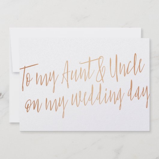 Cooper "Aan mijn tante en oom op mijn trouwdag" (Voorkant)