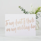 Cooper "Aan mijn tante en oom op mijn trouwdag" (Staand voorkant)