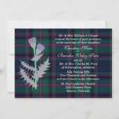 Cooper Clan Tartan Plaid Faire-part de mariage (Devant)