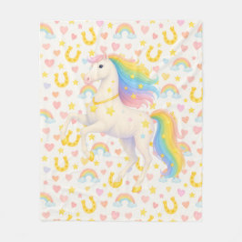 Cooper & Cody Best-Friend Horses Fleece Throw Deken