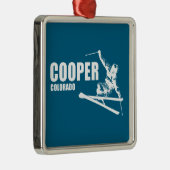 Cooper Colorado Skier Metalen Ornament (Rechts)