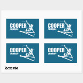 Cooper Colorado Skier Rechthoekige Sticker (Vel)