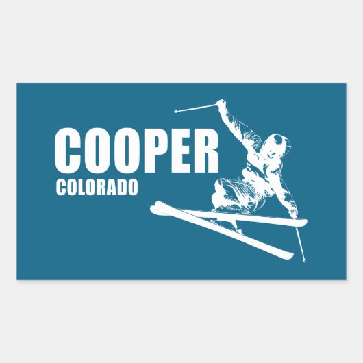 Cooper Colorado Skier Rechthoekige Sticker (Voorkant)