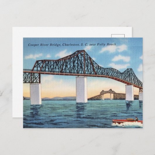 Cooper River Bridge, Charleston, South Carolina Briefkaart (Voorkant / Achterkant)