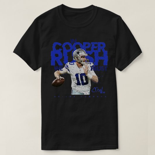 Cooper RushA Retro Quarterback T-shirt (Design voorkant)