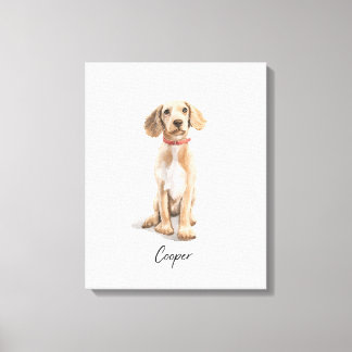 Cooper – Schattigee puppyillustratie Canvas Afdruk