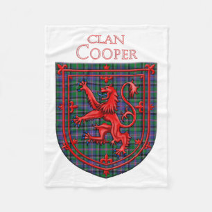 Cooper Tartan Scottish Play Lion Rampant Fleece Deken