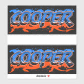 Cooper Vorname Name Graffiti Aufkleber Sticker (Vel)