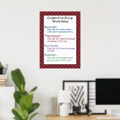 Cooperative Group Work Rules Poster (Thuiskantoor)