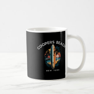 Coopers Beach New York Mannen Vrouwen Surfen Koffiemok