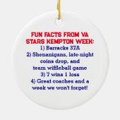 Cooperstown Coach Gift Team Photo Week Highlights Keramisch Ornament (Achterkant)