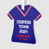 Cooperstown Custom Blue Jersey Année Nom de l'équi (devant)