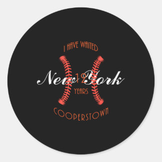 Cooperstown New York Baseball 12 Ronde Sticker