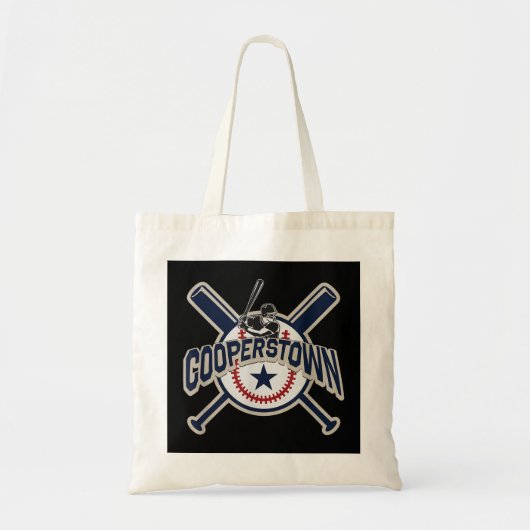 Cooperstown New York Baseball Family Vacking Tote Bag (Voorkant)