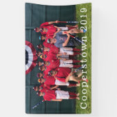 Cooperstown NY Baseball Team Foto Coach Speler Spandoek (Verticaal)