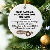 Cooperstown NY Travel Baseball Team Leuke Feiten Keramisch Ornament