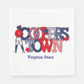 Cooperstown Patriotic Baseball Player Custom Team Servet (Voorkant)