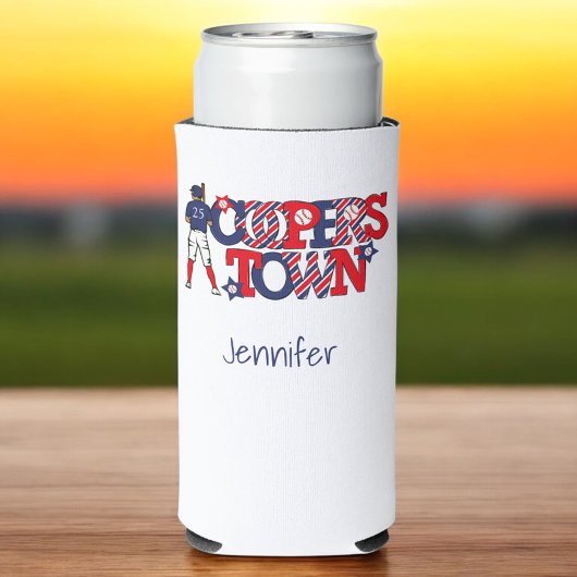 Cooperstown Patriotic Letters Baseball Ouder Blauw