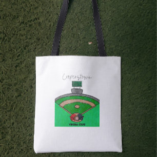 Cooperstown Veldteam naam gepersonaliseerd Draagtas