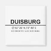 Coördinaten Duisburg Magneet (Voorkant)