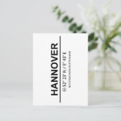 Coördinaten Hannover Briefkaart (Staand voorkant)