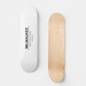 Coördinaten Milwaukee Skateboard (Voorkant)