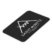 Coördinaten Saint Moritz Zwitserland Magneet (Linkerzijde)