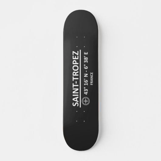 Coördinaten Saint Tropez Skateboard (Voorkant)