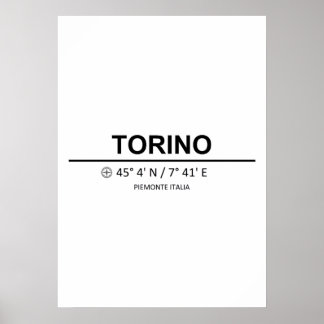 Coördinaten Torino Poster