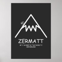 Coördinaten Zermatt Zwitserland