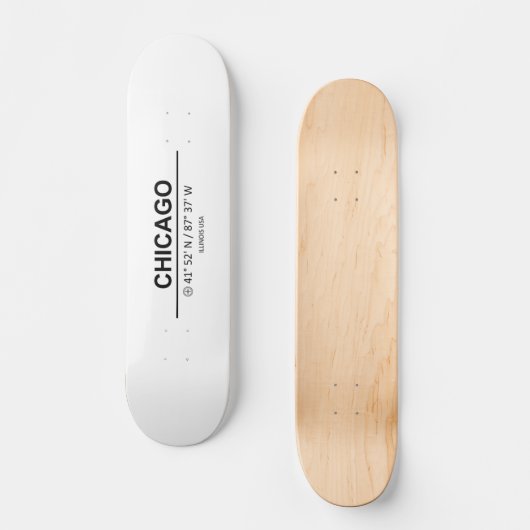 Coordinates Chicago Skateboard (Voorkant)