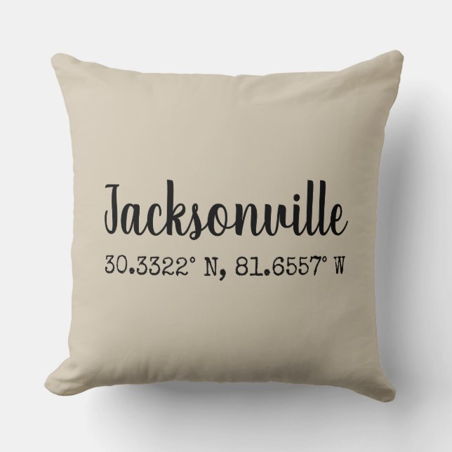 Coordinates Pillow Jacksonville Florida Kussen (Voorkant)