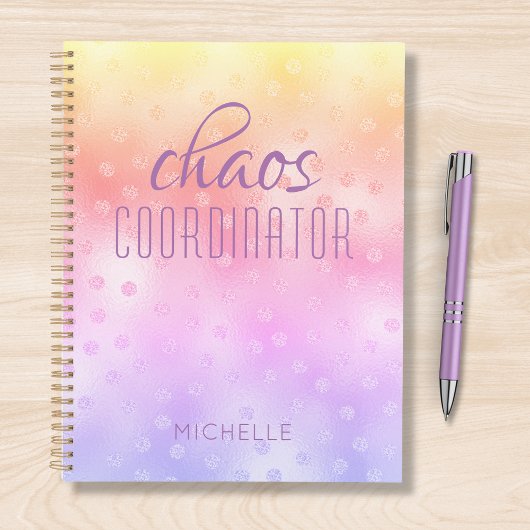 Coordinateur Chaos Parties scintillant arc-en-ciel