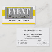 Coordinateur de l'événement Billetterie Cartes de  (Devant / Derrière)