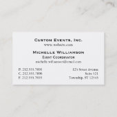 Coordinateur de l'événement Billetterie Cartes de  (Dos)