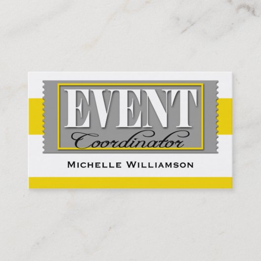 Coordinateur de l'événement Billetterie Cartes de  (Devant)