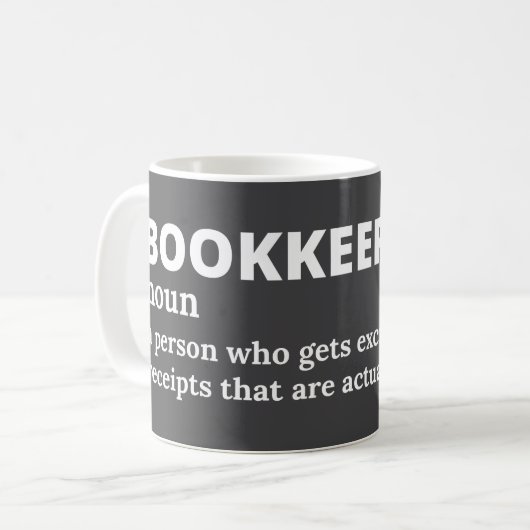 Coordinateur des finances Drôle Définition Mug (Devant gauche)