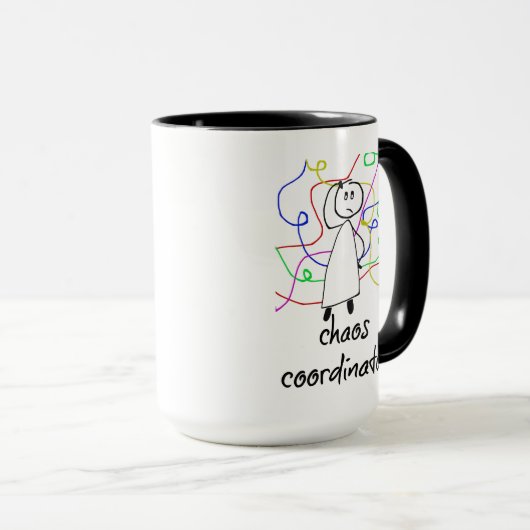 Coordinateur Du Chaos, Drôle, Café Mug (Devant droit)
