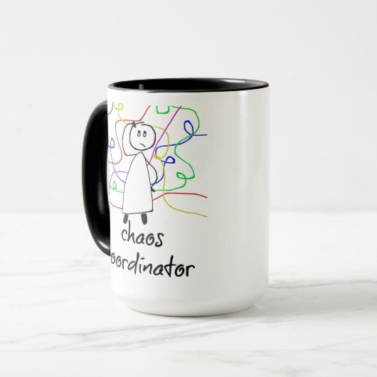 Coordinateur Du Chaos, Drôle, Café Mug (Devant gauche)
