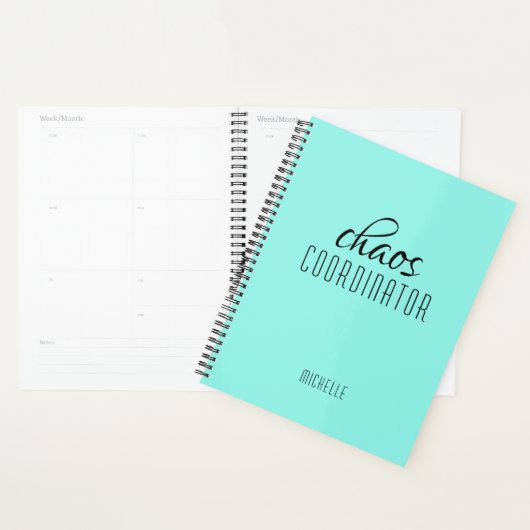 Coordinateur du Chaos Nom personnalisé bleu (Devant avec enveloppe)