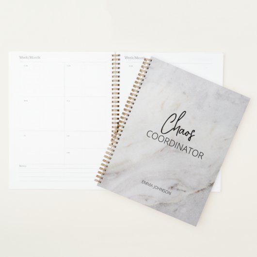 Coordinateur du chaos | Planificateur de marbre (Devant avec enveloppe)