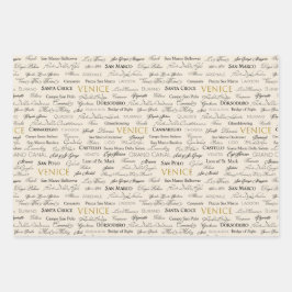 Coördinatieset Prachtige verpakking van Venetië Inpakpapier Vel